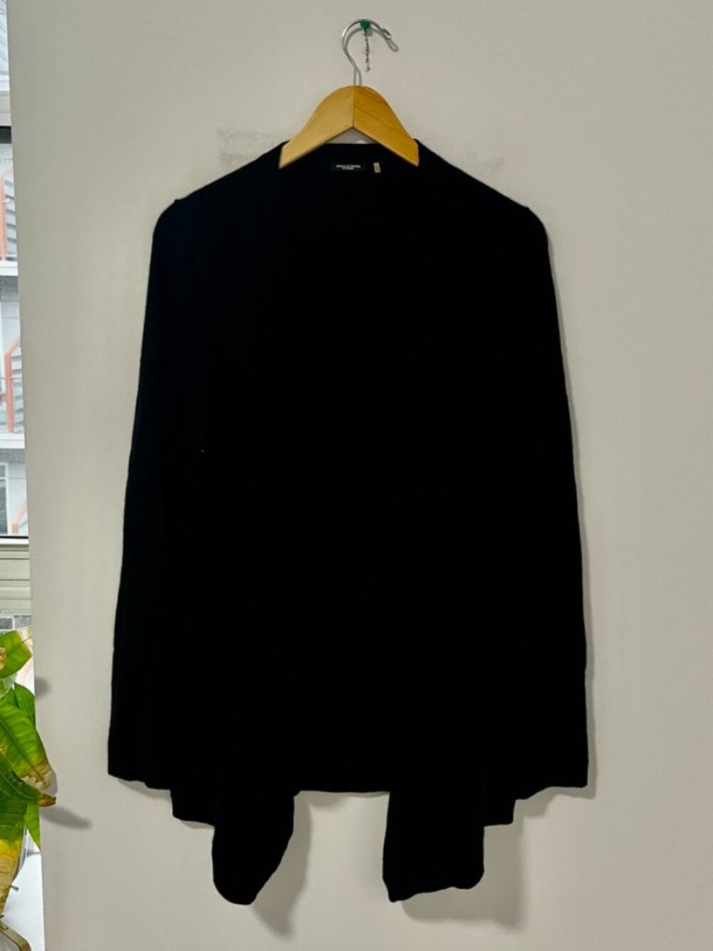 Magaschoni Black Cashmere Cardigan Wrap Sweater Size Large